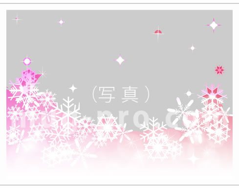 ２）雪の結晶ピンク